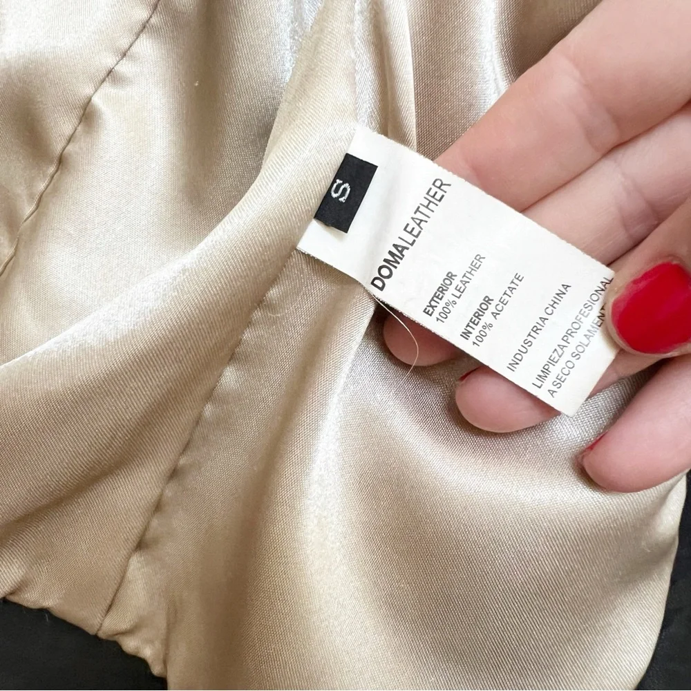 Doma Brown Leather Zipper Jacket - Picture 11 of 14